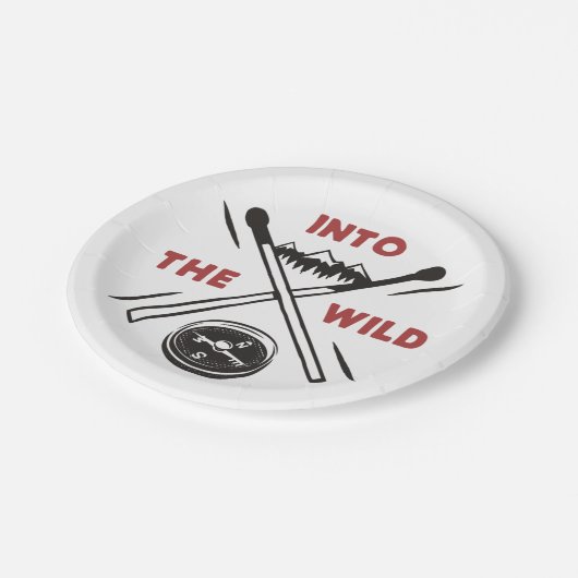 野生の冒険の荒野の生存に ペーパープレート (アングル)