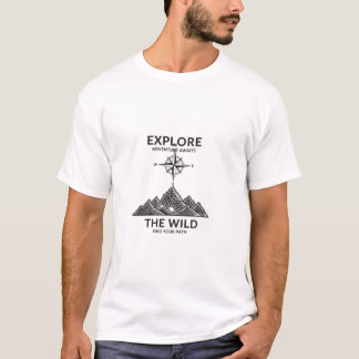 野生の冒険を探索しよう Tシャツ