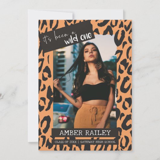 野生の写真の卒業発表 案内状 (正面)