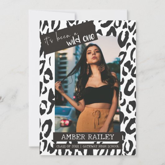 野生の写真の卒業発表 案内状 (正面)