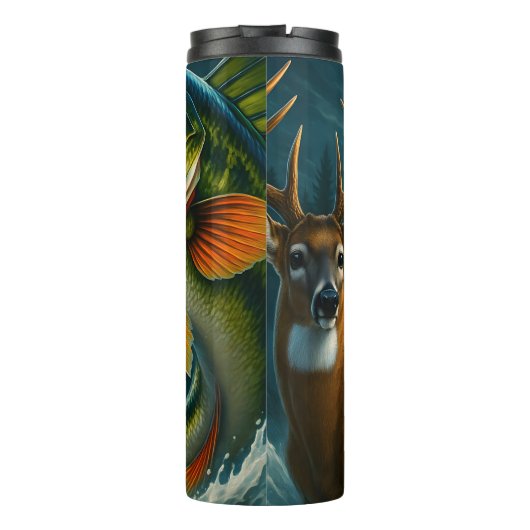 野生の出会い、水と森 タンブラー (裏面)