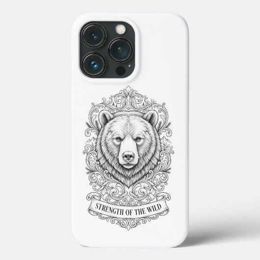 野生の力 ビンテージベア iPhone カー Case-Mate iPhoneケース (裏面)
