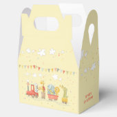 野生の動物が乗った音楽列車の子供の誕生日パーティー フェイバーボックス (オープン)