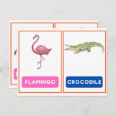 野生の動物のカードの取り付け ポストカード (正面/裏面)