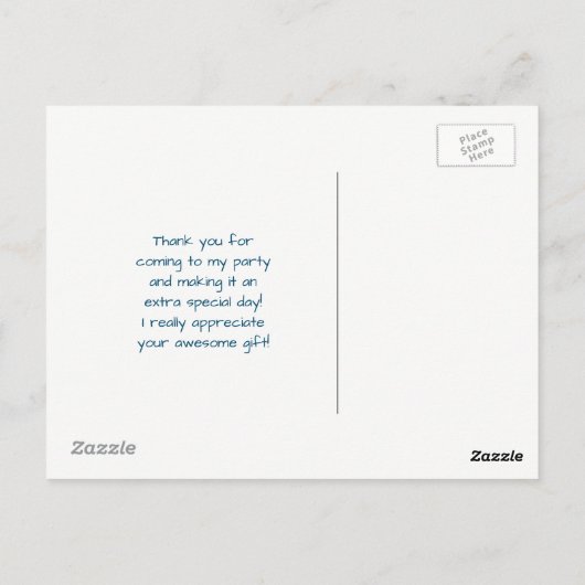 野生の動物のジャングルパターンパーティーありがとう ポストカード (裏面)