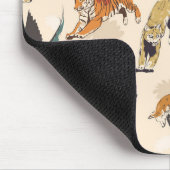 野生の動物のスケッチで手書きレトロ マウスパッド (コーナー)