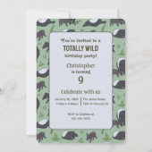 野生の動物のタピアーズ誕生日パーティーの招待 (裏面)