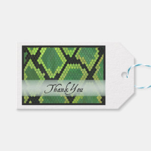 野生の動物のヘビありがとう ギフトタグ