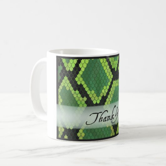 野生の動物のヘビありがとう コーヒーマグカップ (正面左)