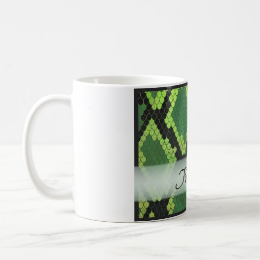 野生の動物のヘビありがとう コーヒーマグカップ (左)