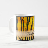 野生の動物の虎ストライプありがとう コーヒーマグカップ (正面左)