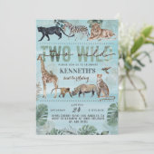 野生の動物の誕生日パーティー招待状2枚セット 招待状 (スタンド正面)