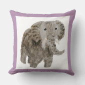 野生の動物の象芸術 クッション (正面)