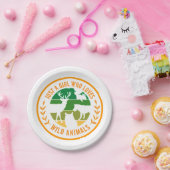 野生の動物の贈り物を愛しているだけの女の子 ペーパープレート (パーティー)