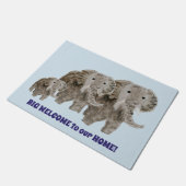 野生の動物アートゾウへようこそ ドアマット (アングル)