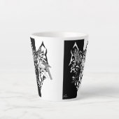 野生の動物ガイド4"背 カフェラテマグ (正面)