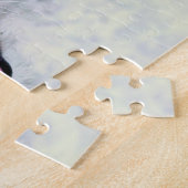 野生の動物ジグソーパズル、クローズアップホワイトタイガー ジグソーパズル (側面)