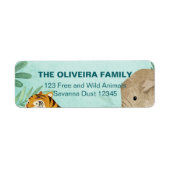 野生の動物ジャングルサファリ動物園タイガーエレファントボーイ ラベル (正面)