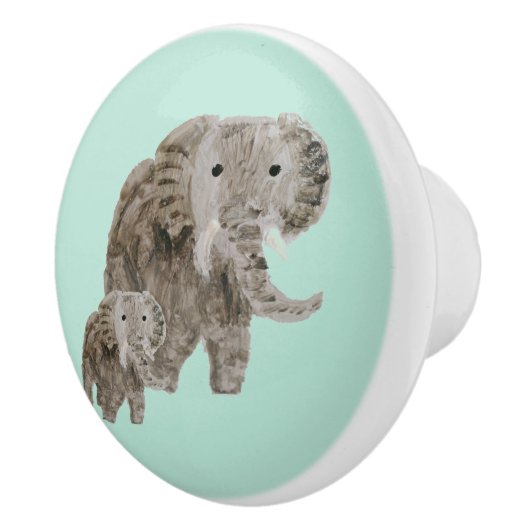 野生の動物ゾウ子供部屋 セラミックノブ (右)