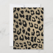 野生の動物ヒョウの印刷バチェロレッテを取得しよう 招待状 (裏面)