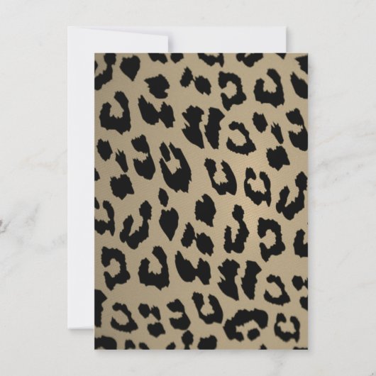 野生の動物ヒョウの印刷バチェロレッテを取得しよう 招待状 (裏面)