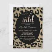 野生の動物ヒョウの印刷バチェロレッテを取得しよう 招待状 (正面)