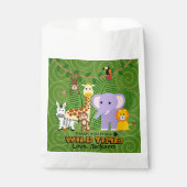 野生の動物園アニマルジャングルサファリ誕生日ありがとう フェイバーバッグ (正面)