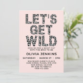 野生の動物柄でお祭り騒ぎしよう！バチェロレッテパーティ 招待状 (スタンド正面)