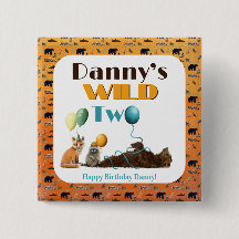 野生の動物 二歳の誕生日パーティーのプレート