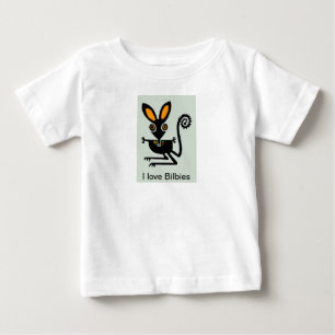 野生の動物 – 私はビルビーが大好き – 有袋類 –  ベビーTシャツ
