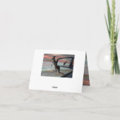 "野生の反射：ビーチ上のカンガルー カード (裏面)