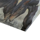 野生の口ひげガラス切断ボードの馬好き カッティングボード (角)