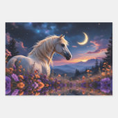 野生の口カラフル髭の野草 ラッピングペーパーシート (正面3)