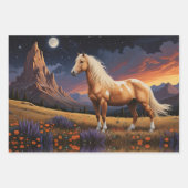 野生の口カラフル髭の野草 ラッピングペーパーシート (正面)