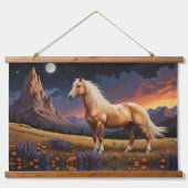 野生の口カラフル髭の野草 吊り下げ型タペストリー (正面)