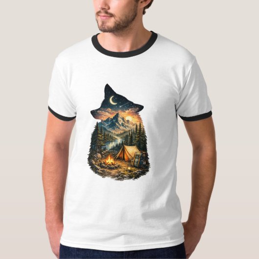 野生の呼び声 キャンピングアドベンチャー Tシャツ (正面)