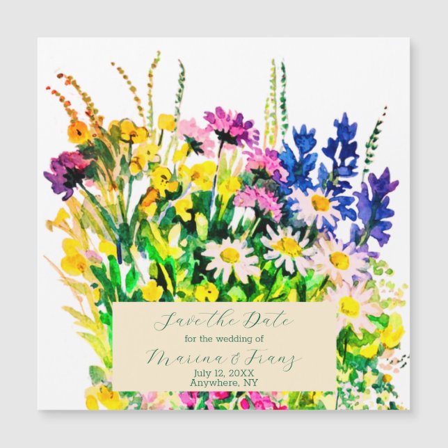 野生の夏の花は日付を保存 (正面)