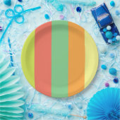 野生の夏は縞で飾ります ペーパープレート (パーティー)