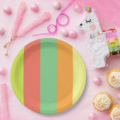 野生の夏は縞で飾ります ペーパープレート (パーティー)