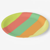 野生の夏は縞で飾ります ペーパープレート (アングル)