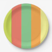 野生の夏は縞で飾ります ペーパープレート (正面)