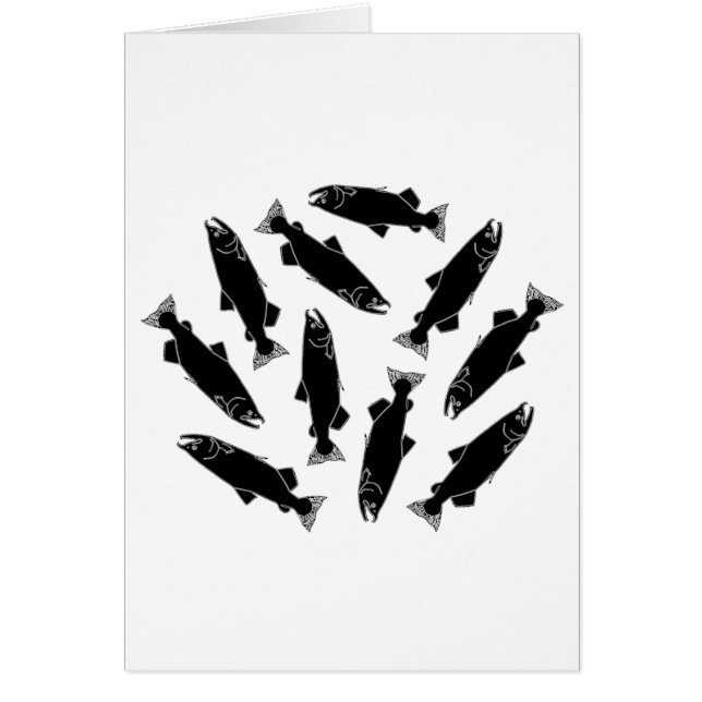 野生の太平洋のサケ (正面)