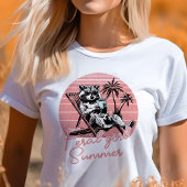 野生の女子サマー・アライグマ トライブレンドTシャツ