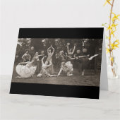 野生の女性のダンス1924年 カード (黄色い花)