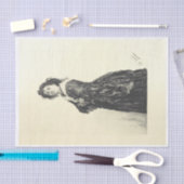 野生の女性のデコパージュ 薄葉紙 (クラフト)