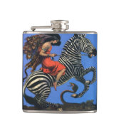 野生の女性はシマウマのフラスコに乗ります フラスク (正面)