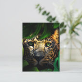 野生の好奇心:ジャガーがジャングルに潜む ポストカード (スタンド正面)