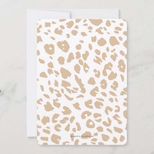 野生の小さなサファリの動物の男の赤ちゃんシャワー 招待状 (裏面)