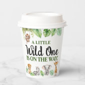 野生の小さな人が途中の紙カップ 紙コップ (正面)