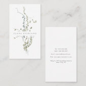 野生の小枝ボタニカルミニマリスト離れ 予約カード (正面/裏面)